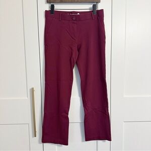 Betabrand Women's Cropped Pants in Burgundy